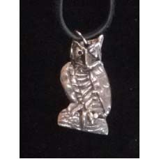 Horned Owl Pendant (pewter)