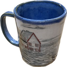 Mug-relocation art by K Feltham