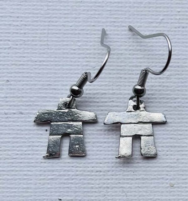 JE4 Inukshuk earrings - pewter